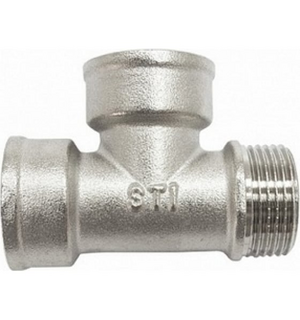 Тройник 1/2" в-в-н никелированный 0000003508 STI