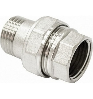 Соединитель прямой 3/4" никелированный 0000000820 STI