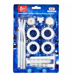Комплект переходников 1\'\'*3/4" с 3 кронштейнами STI