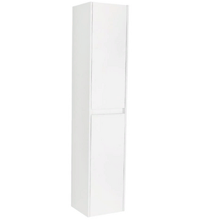 Шкаф подвесной с двумя дверцами двумя полками правосторон. KRAFT Bianco Opaco 330x300x1600 BelBagno