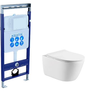 Унитаз с инсталляцией SET ОБЕРОН Easy Fix Aquatek
