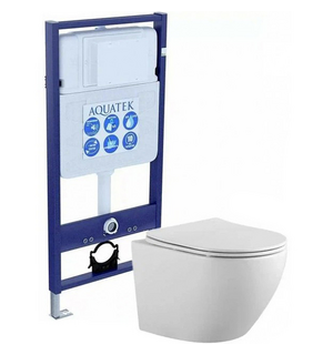 Унитаз с инсталляцией SET AQUATEK ЕВРОПА Aquatek