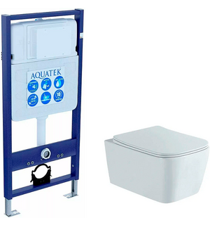 Унитаз с инсталляцией SET AQUATEK ЛИБРА N cm Aquatek