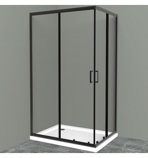 Душевой уголок UNO-195-AH-2-100/80-C-NERO Belbagno