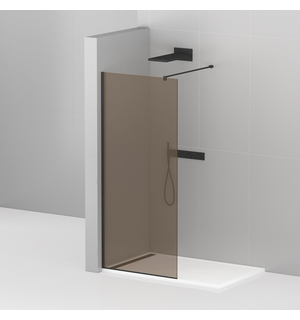 Душевая перегородка LIBERTA-L-1-110-120-BR-NERO Cezares