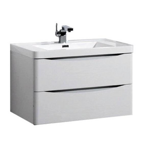Тумба под раковину подвесная с двумя выкатными ящиками  Bianco Lucido 750x500x500 BelBagno