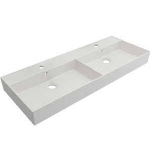 Раковина керамическая двойная 1200x465 CZR-MIL-120-2-LVB Cezares