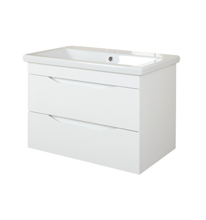 Тумба с раковиной Комо 80/2 ящика подвесная Минор Aqualine