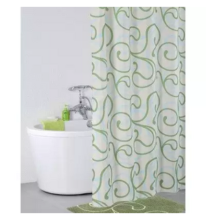 Штора для ванной комнаты IDDIS Flower Lace, green 412P20RI11