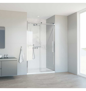 Душевая дверь 120, хром, стекло прозрачное Como Soft VDS-1CS120CL Vincea