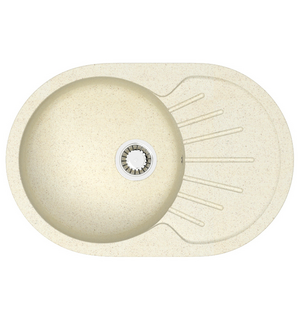 Кухонная мойка Flora  730x450x210 Бежевая сифон + герметик CS00079912 Azario