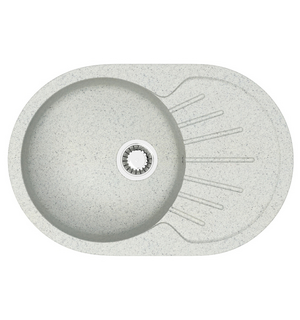 Кухонная мойка Flora 730x450x210 Светло серая сифон + герметик CS00079916 Azario