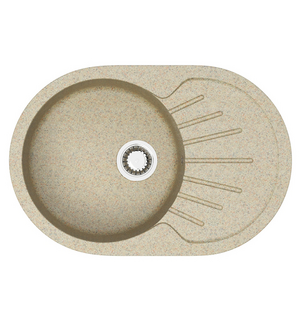 Кухонная мойка Flora 730x450x210 Песочная сифон + герметик CS00079915 Azario