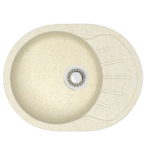 Кухонная мойка Light  575х440х215 искусственный мрамор, цвет Бежевый CS00079919 Azario