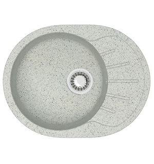 Кухонная мойка Light 575х440х215 Светло серая сифон + герметик CS00079923 Azario