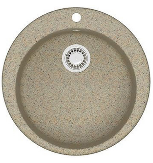 Кухонная мойка Vital 507x507x200 Песочная сифон + герметик CS00078347 Azario