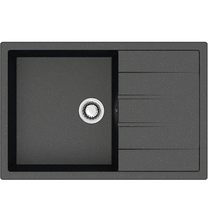 Кухонная мойка Vision 750x505x218 Черная сифон + герметик CS00078339 Azario