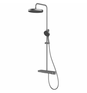 Душевая система Inspire  термостатическая с изливом, вороненая сталь VSFS-3I12TGM Vincea