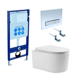 Унитаз с инсталляцией SET AQUATEK МИЯ 4в1 Aquatek
