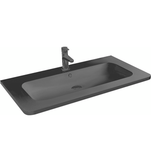 Раковина из искусственного камня  черный VCB-11800B Vincea