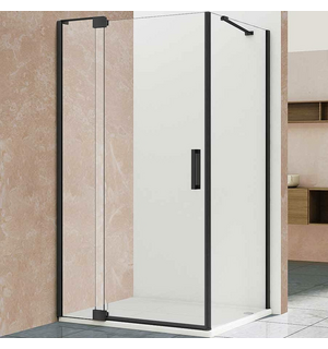 Душевой уголок Extra  80/90х90, черный, стекло прозрачное VSR-1E809090CLB Vincea