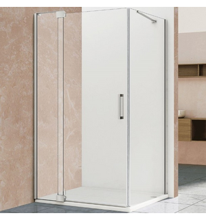 Душевой уголок Extra  110/120х100, черный, стекло прозрачное VSR-1E111210CLB Vincea