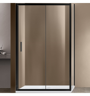 Душевой уголок Garda  150х90, черный, стекло прозрачное VSR-1G9015CLB Vincea