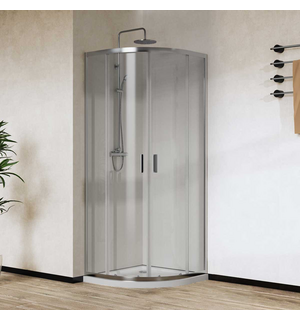 Душевой уголок City  80х80, хром, стекло прозрачное VSQ-5CT80CL Vincea