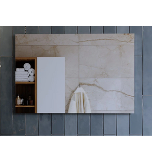 Зеркало 40х60 прямоугольник с евро кромкой и крепёжной пластиной CS00080010 Loranto