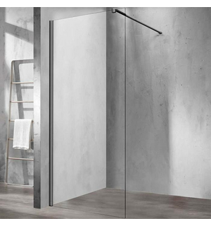 Душевая перегородка Walk-In  110х200, вороненая сталь, стекло прозрачное VSW-1H110CLGM Vincea