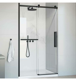 Душевая дверь Como Soft  110, черный, стекло прозрачное VDS-1CS110CLB Vincea