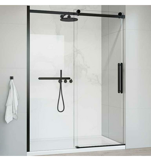 Душевая дверь Como Soft  150, черный, стекло прозрачное VDS-1CS150CLB Vincea