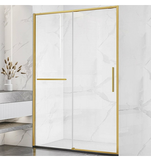 Душевая дверь Slim Soft   120, брашированное золото, стекло прозрачное VDS-1SS120CLG Vincea