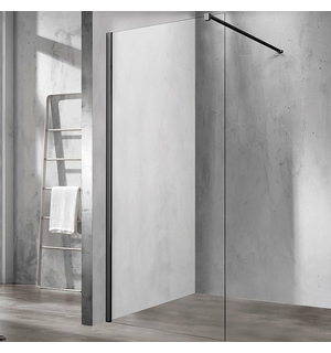 Душевая перегородка Walk-In  60х200, черный, стекло прозрачное VSW-1H60CLB Vincea