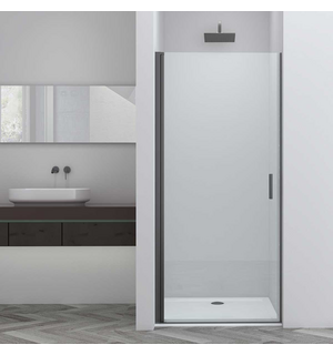 Душевая дверь Extra  80/90, вороненая сталь, стекло прозрачное VDP-1E8090CLGM Vincea
