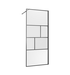 Душевая перегородка Walk-In  100х200, вороненая сталь, стекло рифленое VSW-1HC100CFGM Vincea