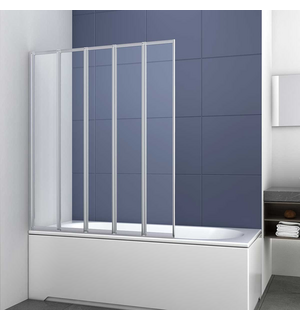 Душевая шторка на ванну  120х140, хром, стекло прозрачное VSB-32120CL Vincea