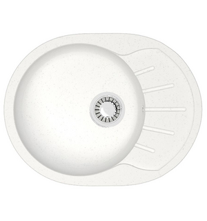 Кухонная мойка Light 575х440х215 Белая сифон + герметик CS00079917 Azario