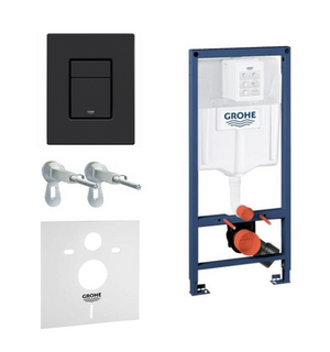 Инсталляция для унитаза 1000046 с черной кнопкой Grohe