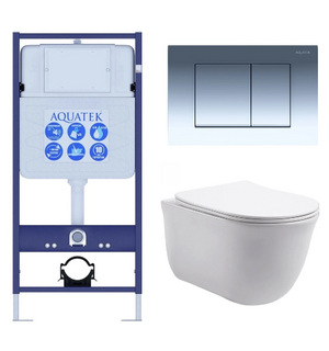 Унитаз с инсталляцией SET КЛАССИК-010 4в1 AQUATEK