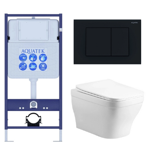 Унитаз с инсталляцией SET АМАДЕО 4в1 cm-012 AQUATEK