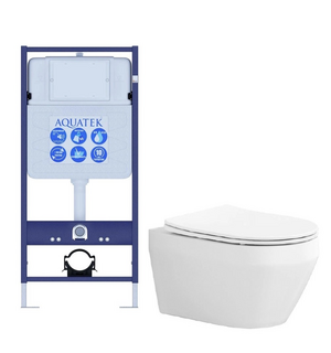 Унитаз с инсталляцией SET AQUATEK ЛЕЯ Т