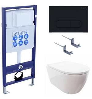 Унитаз с инсталляцией SET AQUATEK ПОЛАРИС-017 4в1