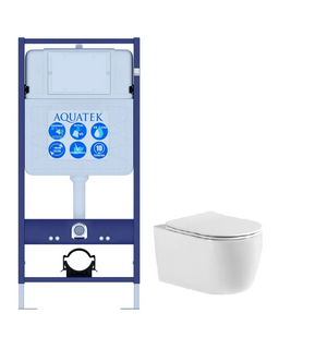 Унитаз с инсталляцией Set AQUATEK ЕВРОПА New cm Aquatek