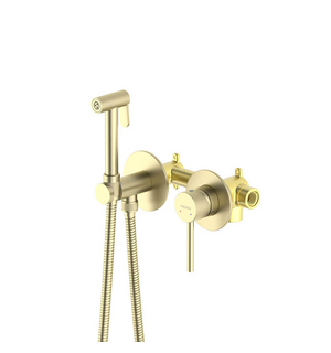 Встраиваемый гигиенический комплект Европа AQ1319BG шлифованное золото Aquatek