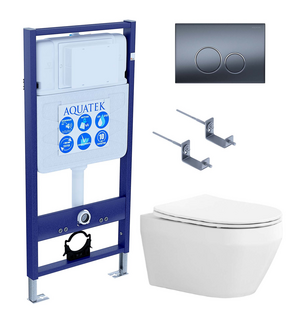 Унитаз с инсталляцией SET AQUATEK ЛЕЯ Т-035 4в1