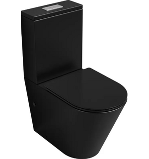 Унитаз-компакт безободковый  с сиденьем микролифт GR-4458BMSQ Grossman