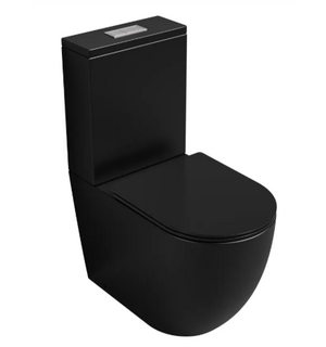 Унитаз-компакт безободковый  с сиденьем микролифт GR-4494BMSQ Grossman