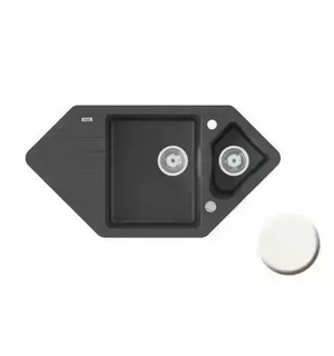 Мойка granucryl белая угловая 1 1/2 чаши 960*500 Vane G IDDIS V30W965i87