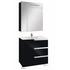 Комплект мебели VICTORIA NORD с тумбой с 3-мя ящиками, 80 (черный глянцевый) ZRU9302833